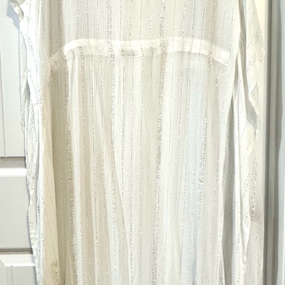 Elegant White Sheer Swim Coverup - Picture 3 of 6
